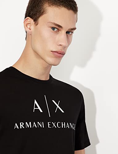 Armani Exchange Men's Crew Neck Logo Tee for Fashion Conscious Men in Office and Casual Settings - Soft Cotton Blend, M